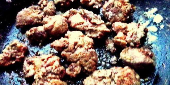 Рецепт печени с луковым конфитюром