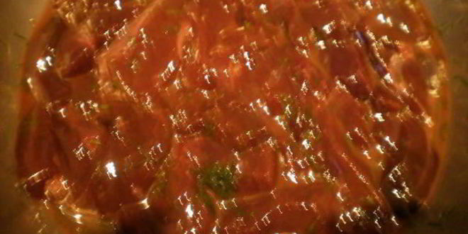 Рецепт печени с яблоками и черной смородиной