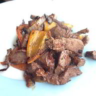 Рецепт Печени со сладким перцем и беконом