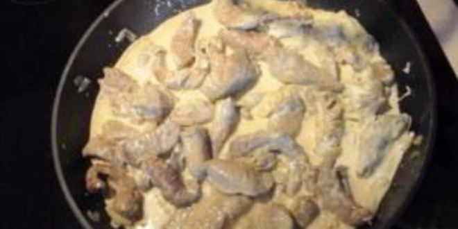 Рецепт печени, тушенной в сметане