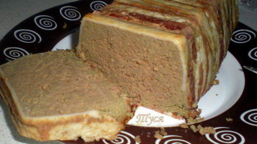 Рецепт телячьей печени, запеченной с беконом