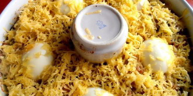 Рецепт воскресного мясного кольца с печенью и грибами