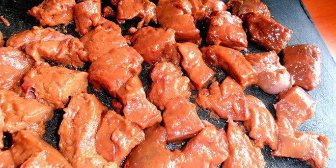 Рецепт воскресного мясного кольца с печенью и грибами