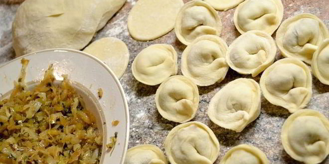 Рецепт готовима пельмени с капустой