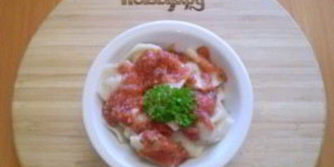 Рецепт пельменей под соусом