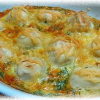 Рецепт Пельменей с брынзой в омлете