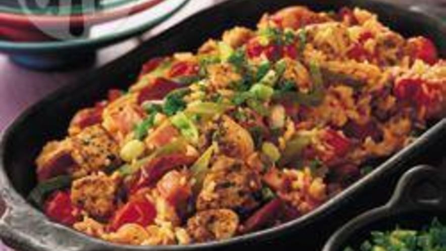 Рецепт джамбалайя с курицей и колбасой