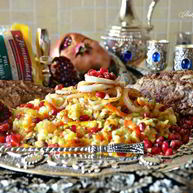 Рецепт Королевского персидского плова с люля-кебабом из баранины