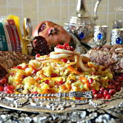 Рецепт Королевского персидского плова с люля-кебабом из баранины