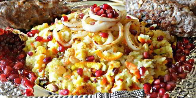 Рецепт королевского персидского плова с люля-кебабом из баранины