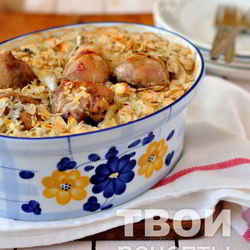 Рецепт Куриного плова с миндалем в духовке