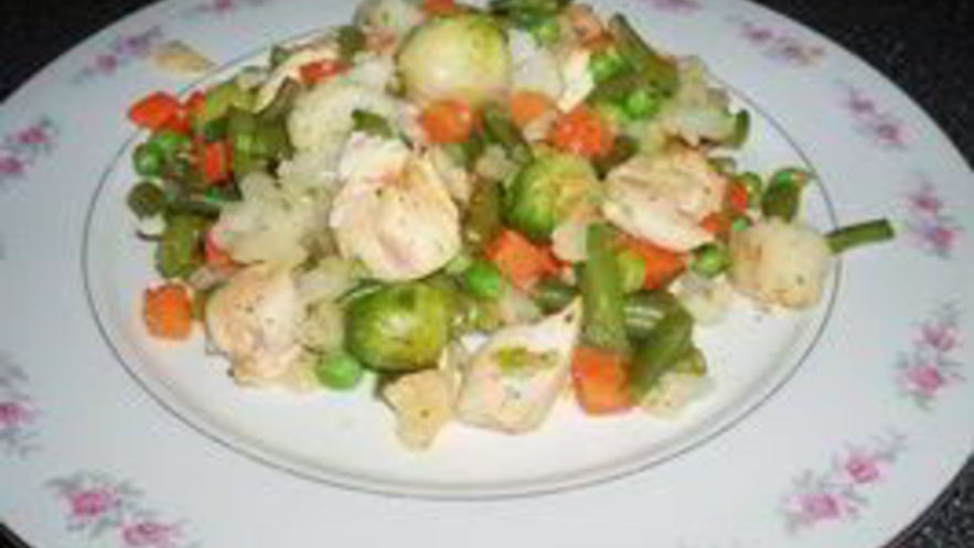 Рецепт овощного плова с курицей