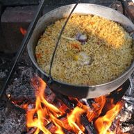 Рецепт Плова на костре в казане с бараниной
