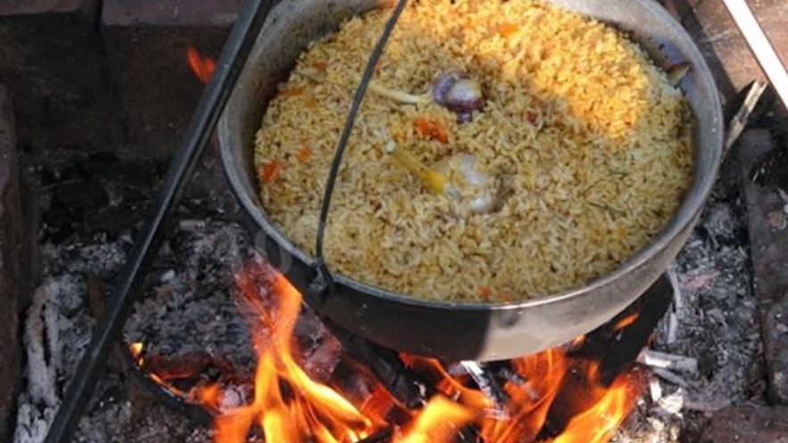 Рецепт плова на костре в казане с бараниной