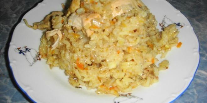 Рецепт плова на плите в казане из курицы