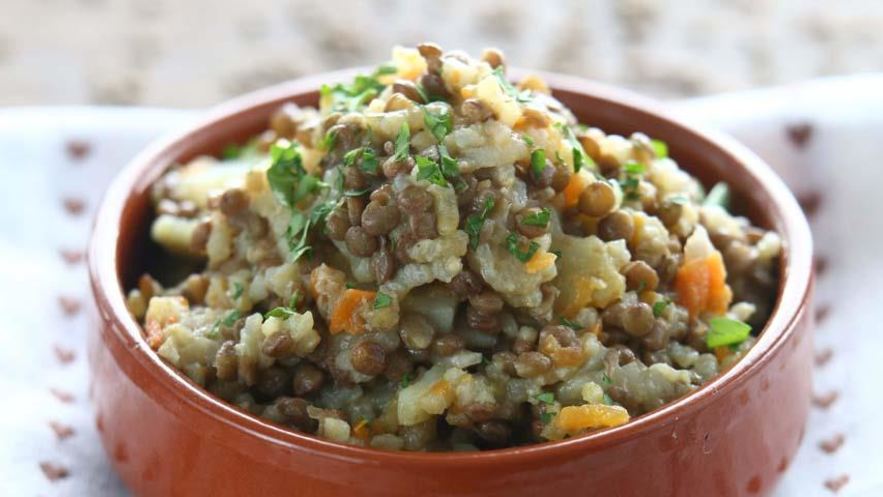 Рецепт плова с чечевицей и овощами