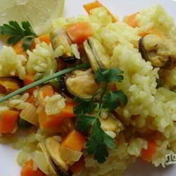 Рецепт Плова с морепродуктами Шум моря