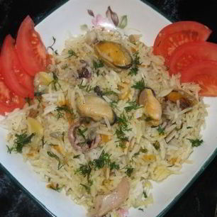 Рецепт Плова с морепродуктами