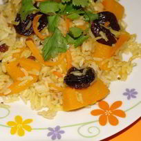 Рецепт Плова с тыквой, черносливом и изюмом