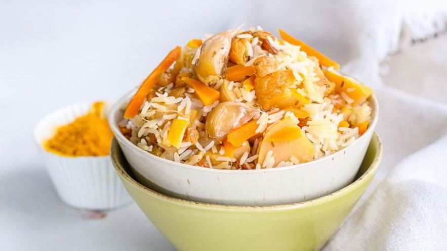 Рецепт постного плова с овощами и сухофруктами