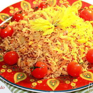 Рецепт Томатного плова с кальмарами