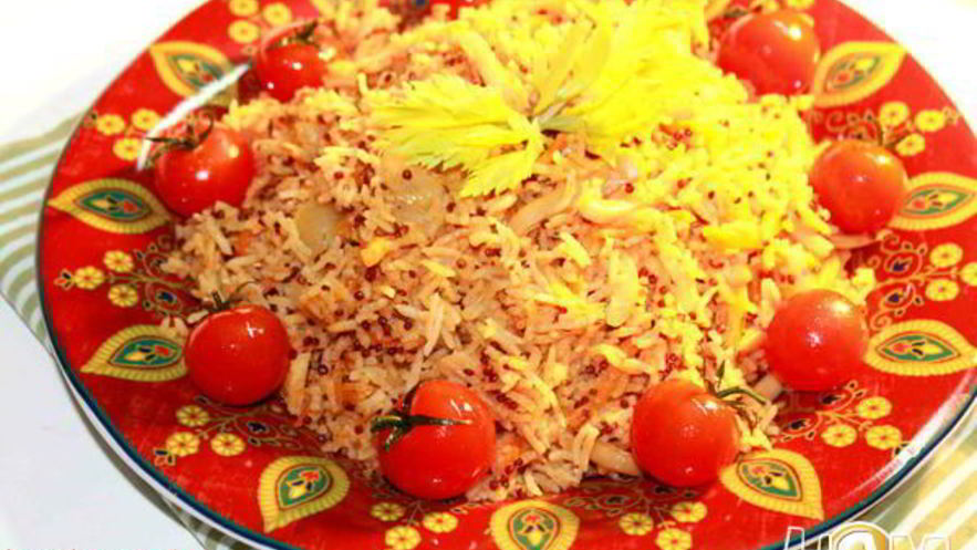 Рецепт томатного плова с кальмарами