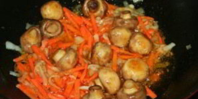 Рецепт вегетарианского плова с грибами