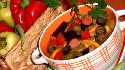 Рецепт Ароматного рагу с колбасками