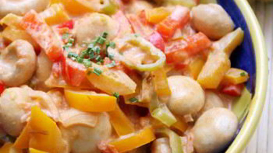 Рецепт грибного рагу с томатами