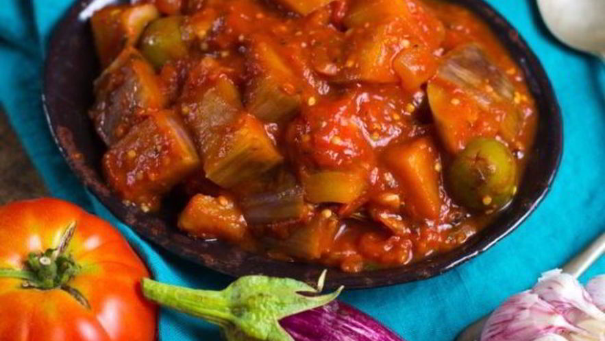 Рецепт капонаты с помидорами в собственном соку