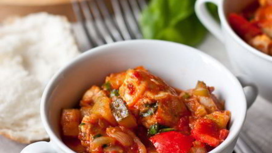 Рецепт курицы в овощном рагу