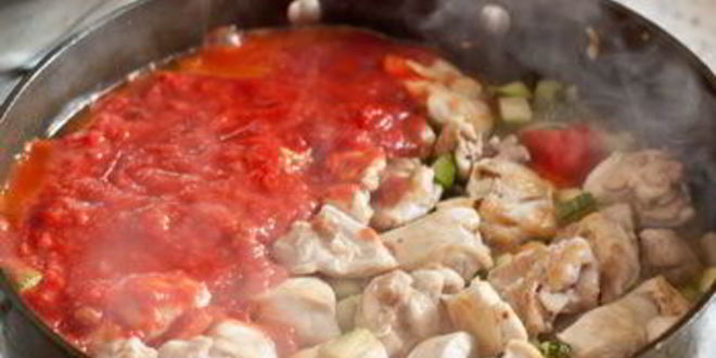 Рецепт курицы в овощном рагу
