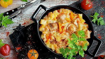 Рецепт Овощного рагу с лисичками