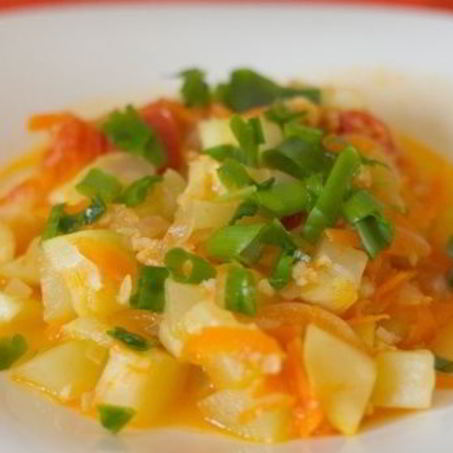 Рецепт Рагу из кабачков в мультиварке