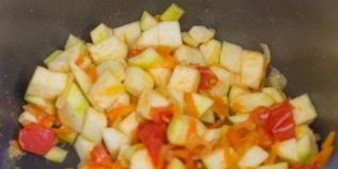 Рецепт рагу из кабачков в мультиварке
