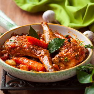 Рецепт Рагу из кролика со сливами