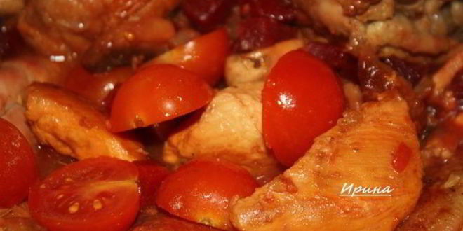 Рецепт рагу из курицы со свекольным карри