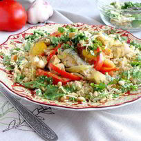 Рецепт Рыбного рагу с киноа по-мароккански