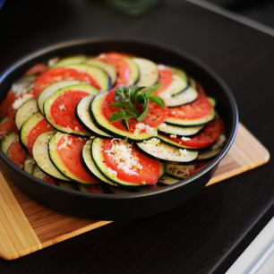 Рецепт Рататуя с сыром моцарелла