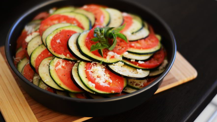 Рецепт рататуя с сыром моцарелла