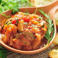 Рецепт Рататуя с жареной индейкой