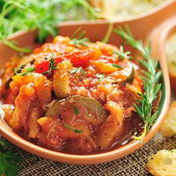 Рецепт Рататуя с жареной индейкой