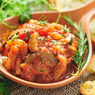 Рецепт Рататуя с жареной индейкой