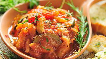 Рецепт Рататуя с жареной индейкой