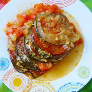 Рецепт Рататуя запеченного слоями