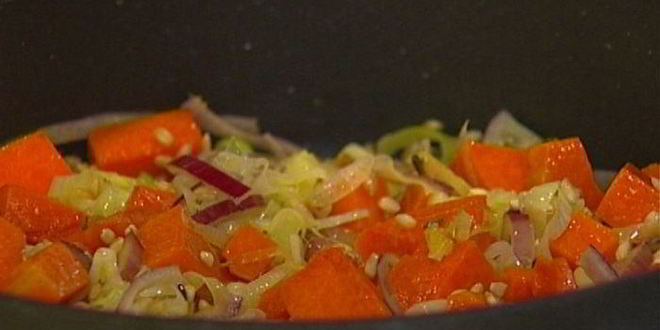 Рецепт перлового ризотто с тыквой