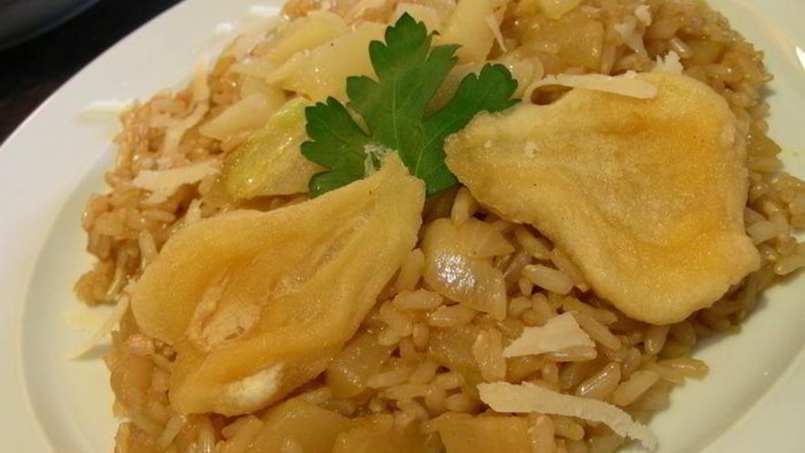 Рецепт ризотто с грушей и шампанским