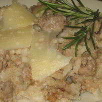 Рецепт Ризотто с корицей и колбасками