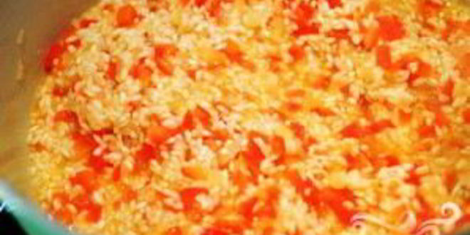 Рецепт ризотто с красным перцем