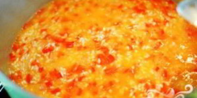 Рецепт ризотто с красным перцем